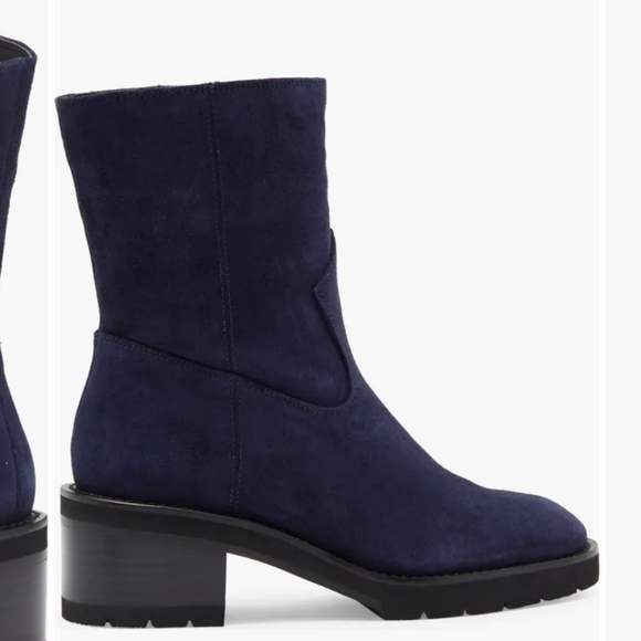 Stuart Weitzman blue suede boots